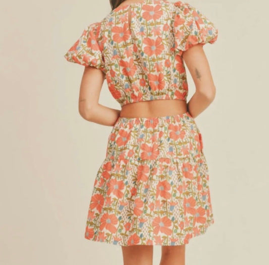 Orange Summer Mini Dress (Size M)