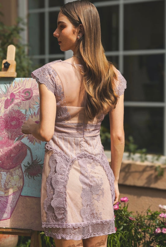 Lavender Lace Dress