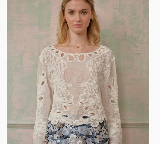 Cutout Statement Blouse