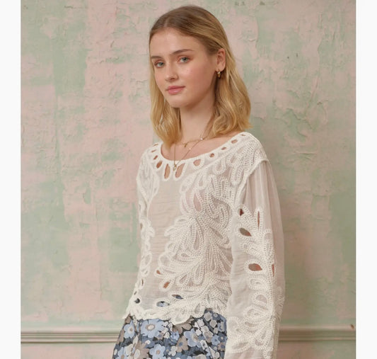Cutout Statement Blouse