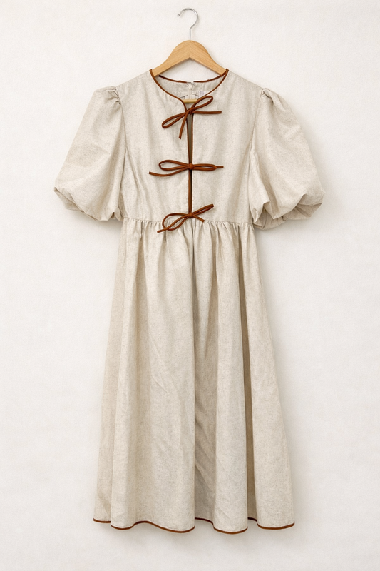 The Everly Bow Midi Dress (Size XL)